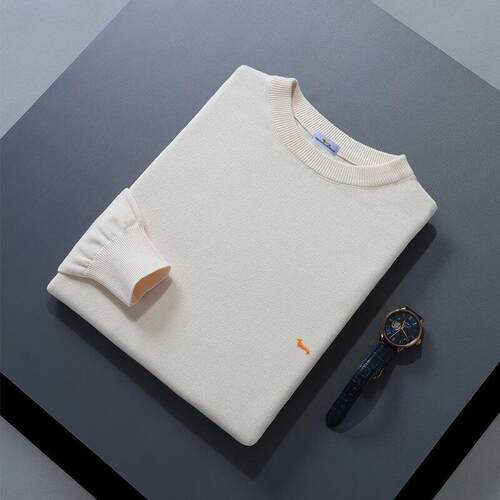 New Autumn Winter Men Sweater Soft 100%Cotton Keep Warm Knit