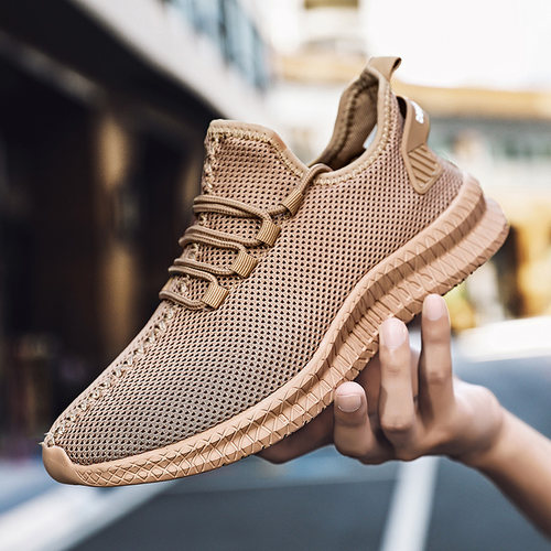 Mesh Men Shoes Breathable White Mens Sneakers ndy Lace-Up Li