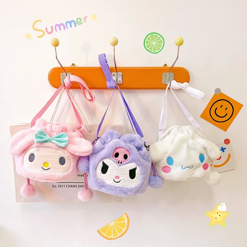 Kawaii Plush Sanrio Bag Kuromi Melody Cinnamoroll Anime Stuf