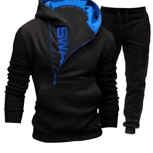 Tracksuit Men Set 2022 Autumn Winter Fashion Fleece Warm Spo