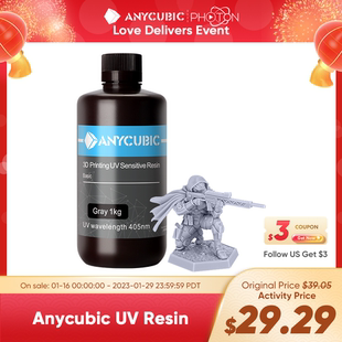ANYCUBIC 3D Printer Resin Universal 405nm White Grey Black Q