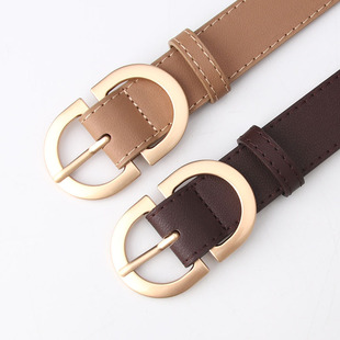 Leather Belts for Women Fashion Jeans Classic Retro Simple R
