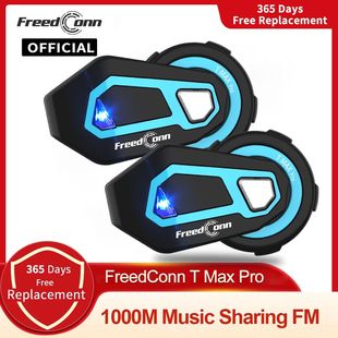 Pro Motorcycle Intercom Freedconn Headset Max Helmet Bluet
