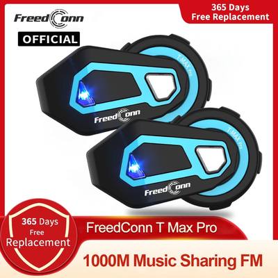 Freedconn T Max Pro Motorcycle Intercom Helmet Headset Bluet