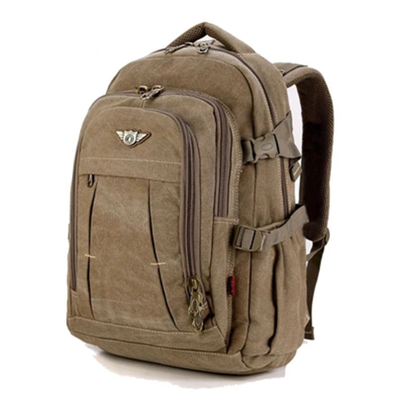 Men's Military  Backpack Zipper Rucksacks Laptop Travel Shou