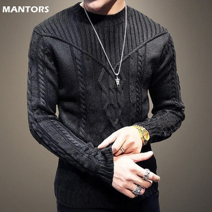 Men sleeve Long neck Color Solid Sweaters Basic Vintage