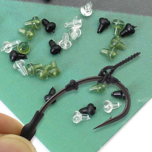 50PCS Carp Fishing Accessories Fishing Hook Stop Rubber Bead