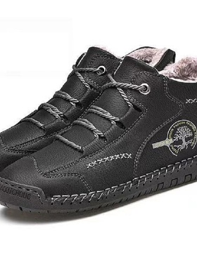 Men Shoes Comfy Ankle Boots Hand Stitching Casual Men Loafer