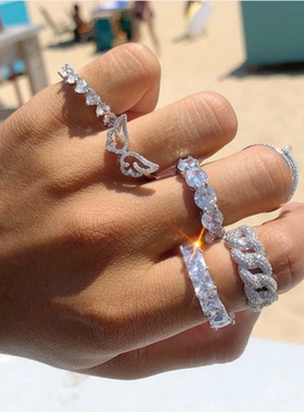 40 stilleri s?z yüzü?ü ger?ek beyaz alt?n dolgulu AAAAA C