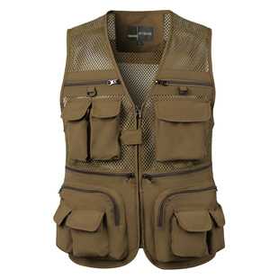 Men's Vest Tactical Webbed Gear Coat Summer Photographer Wai