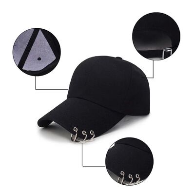 Metal Rings Baseball Caps Adjustable Snapback Hats Unisex Hi
