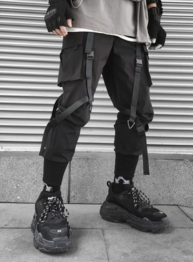 Harajuku Fashion Techwear Men's Cargo Pants Hip Hop Punk Mal