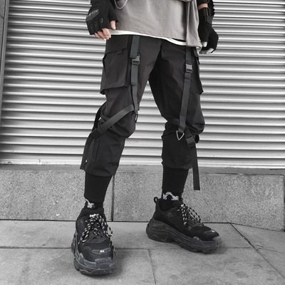 Harajuku Fashion Techwear Men's Cargo Pants Hip Hop Punk Mal