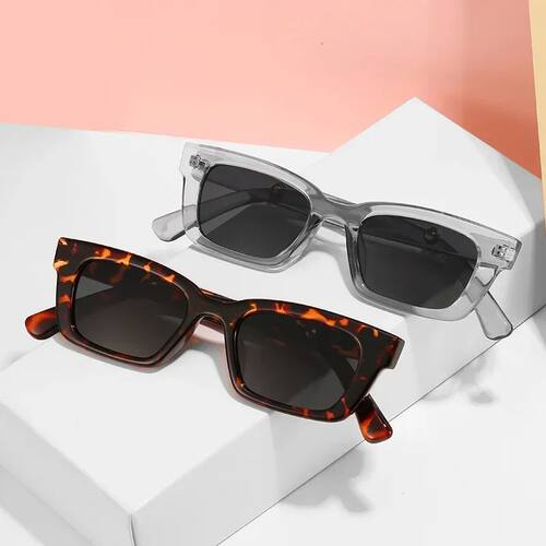 Square Sunglasses Retro ndy Cycling Glasses Women Leopard Fa