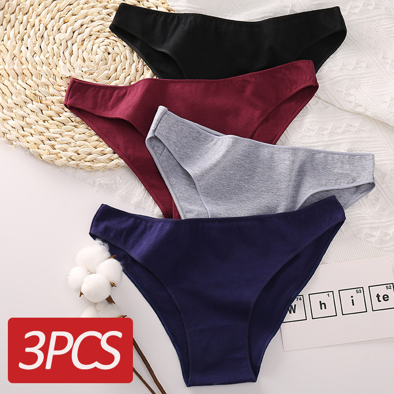 3PCS/Set Cotton Underwear Women M-2XL Comfortable Panties La图片