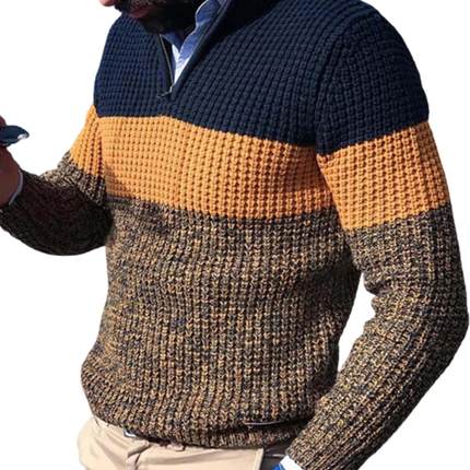Plus Size Men Knitted Sweater Autumn Winter Fashion Pullover