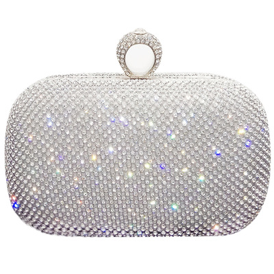 Shinny Glitter Evening Bags Rhinestone Hard-Surface Box Bags