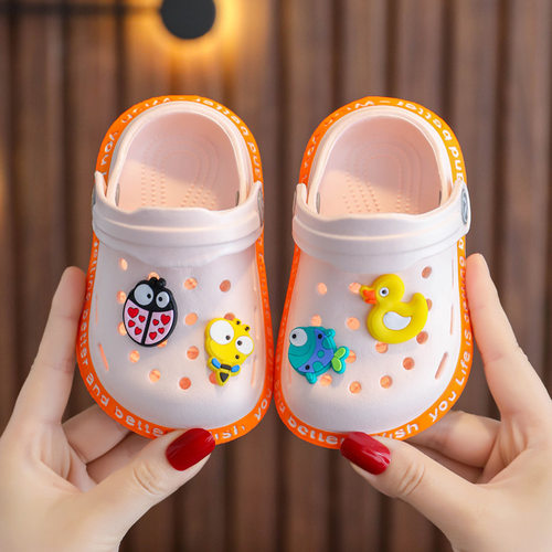 Summer Kids sandals Boys Girls Mules Cartoon baby Slippers F