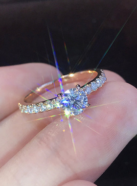 Modaya uygun tasar?m kristal zirkon ni?an yüzükleri dü?ü