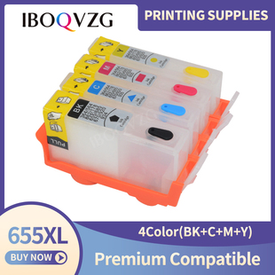 IBOQVZG 655 HP 655 XL 4 Colors Refillable Ink Cartridge for