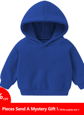 Kids Hooded Sweater Toddler Baby Boys Girls Clothes Solid Pl