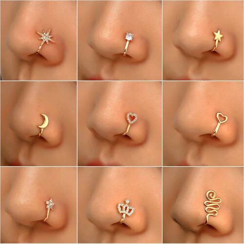 1Pcs Men Women Nose Clip Fake Septum Piering Rock Hip Hoop p