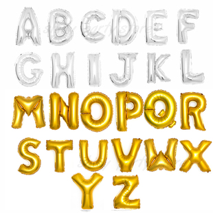 16/32inch Gold Foil Letter Alphabet Balloon Happy Birthday P