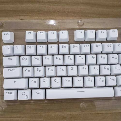 104 Keycaps Russian Translucent Backlight Keycaps Кейка