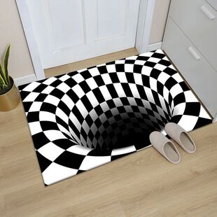 3D Stereoscopic Vortex Illusion Carpet Non-slip Floor Area R