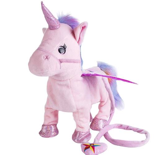 35cm Funny Electric Walking Unicorn Plush Toy Stuffed Animal