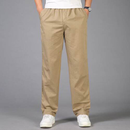 Fashion Summer Men Pants Casual Cotton Long Pants Straight