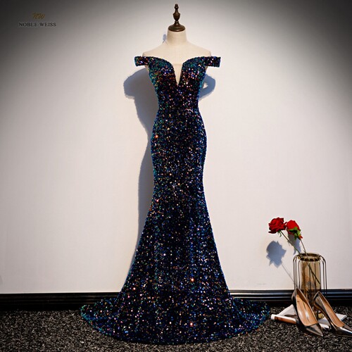 Dresses Woman Party Night  Boat Neck  Floor-Length  Evening