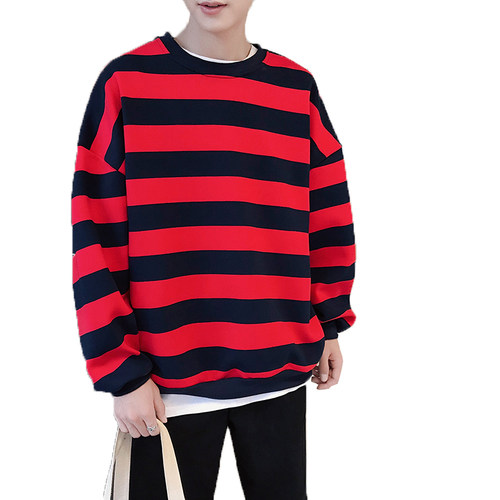 Men Striped Sweatshirts 2022 Spring Autumn Fashion Mens Hood