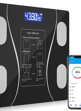 Bluetooth Body Fat Scale Smart Bathroom Scales Wireless Digi