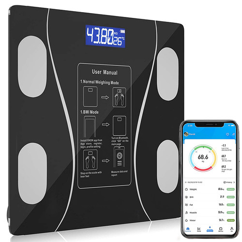 Bluetooth Body Fat Scale Smart Bathroom Scales Wireless Digi