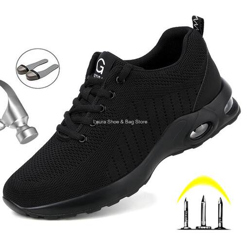 Fashion Safety Shoes Men Women Steel Toe Shoes Anti-puncture