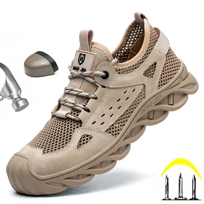 Men Safety Work Breathable Shoes Steel Toe Man Work Boots Me