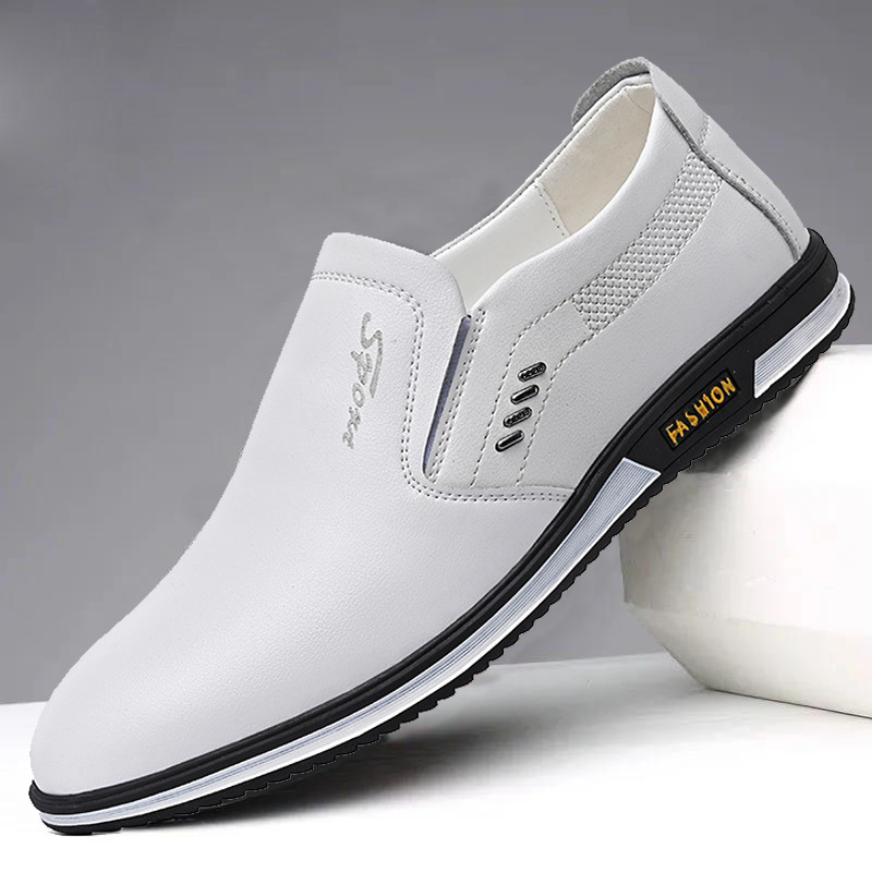 Brand New Fashion Men Loafers Men Leather Casual Shoes High 流行男鞋 休闲皮鞋 原图主图