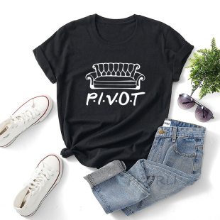Pivot Friends TV Show Tshirts Harajukut Setwear Women Summer