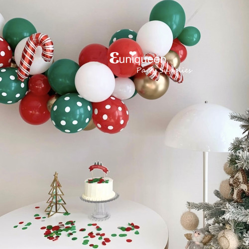 Christmas Balloon Garland Arch Kit Red White Candy Cane Wint