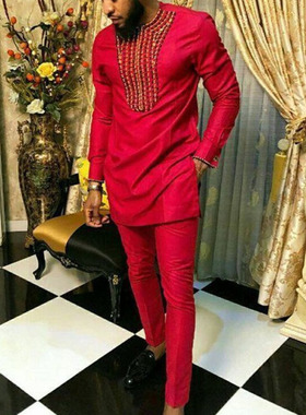 Mens Cothing Outfits Sets Autumn Striped Print Casual dashik