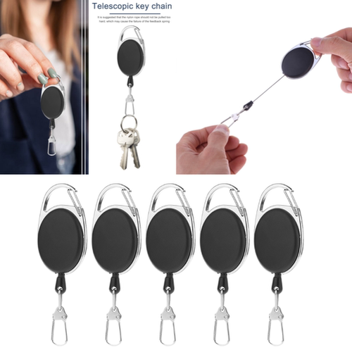 Fishing Retractable Key Chain Reel Badge Holder Fly Fishing