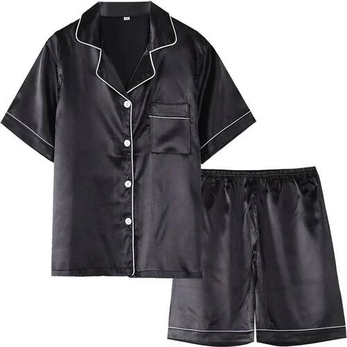 Summer Pajamas for Ladies Short-sleeve Shorts Ice Silk Cardi