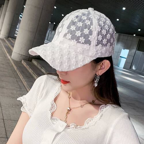 Women's Lace Small Flower Baseball Caps Breathable Mesh Flor