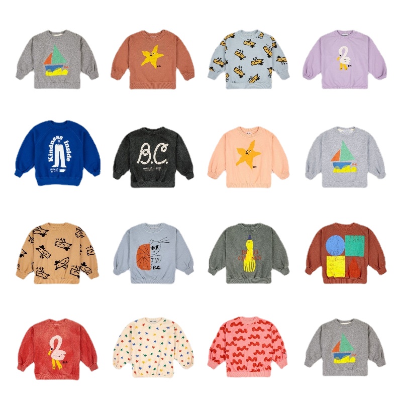 2023 SS New BC Style Rose Red Suit Kids Sweatshirts Boys Gir