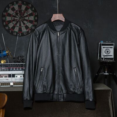 Genuine Leather Jacket Men Leather Jackets 100% Cowhide Male
