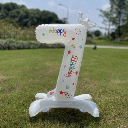 32 Inch White Foil Number Balloons Digital Globos Birthday W