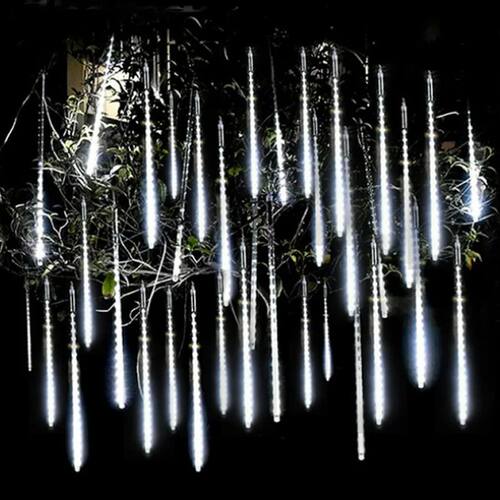 8 Tubes Meteor Shower Rain Led String Lights Set Garlands Ch