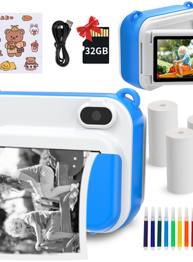 Instant Print Camera for Kids Portable Digital Creative Prin