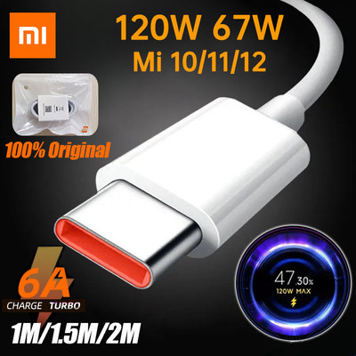 Xiaomi Original Usb Type C Cable 120W Charger Turbo Fast Cha